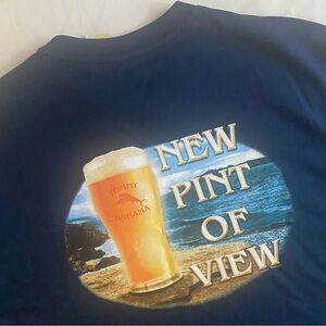 Tommy Bahama Graphic T-Shirt Men Pint Of View Beer Lager Vacation Fishing